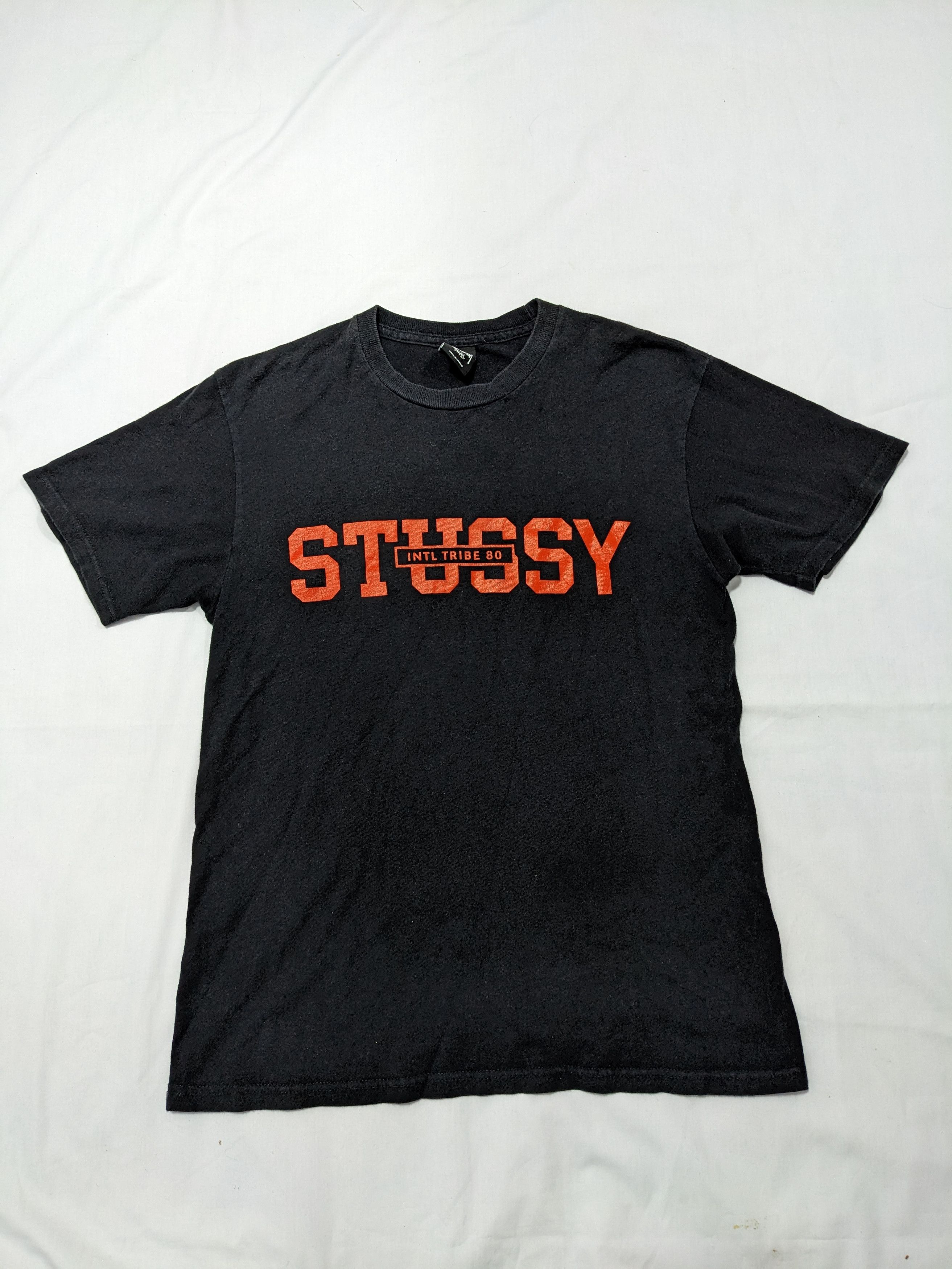 Vintage Y2K Stussy International Tribe Backhit Black T Shirt - 1