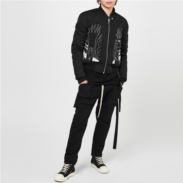  BNWT Rick Owens Drkshdw Cargo Creatch Cotton Pants in Black - 3
