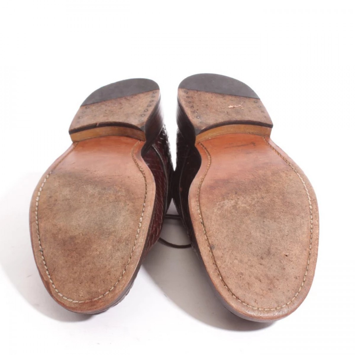Massimo Dutti - RARE brown braided leather shoes - 7