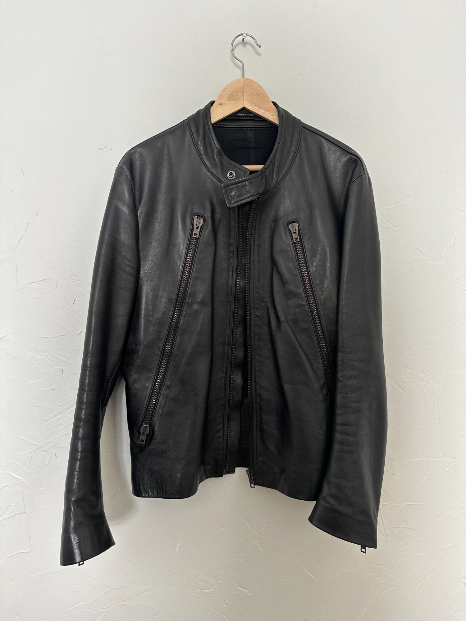 Maison Margiela 2013 Calfskin 5-Zip Moto - Black - 48 - 1