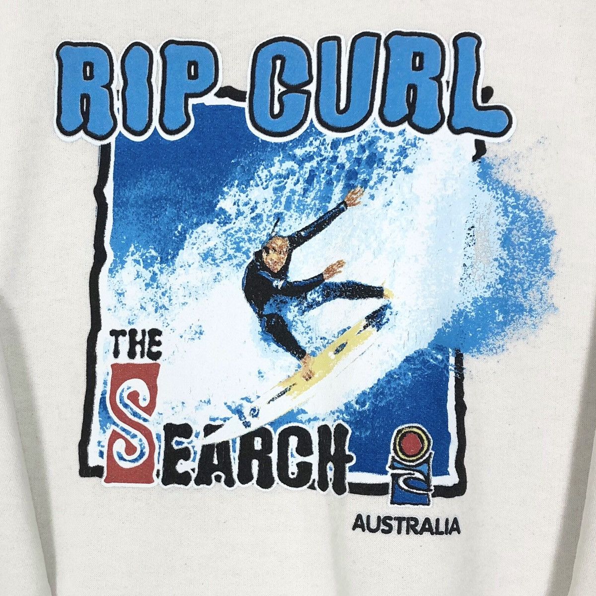 Vintage 90s Rip Curl Crewneck Sweatshirt Big Logo Sweater - 12