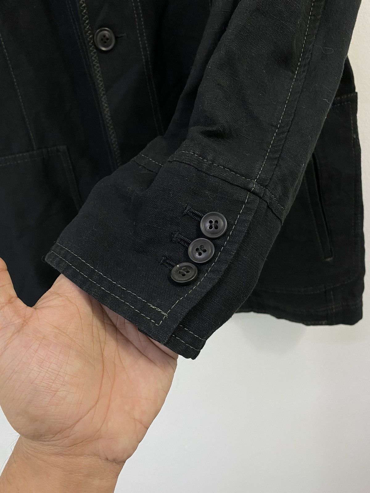 Lanvin Linen Jacket 4 Pocket Design Made in Japan - 4