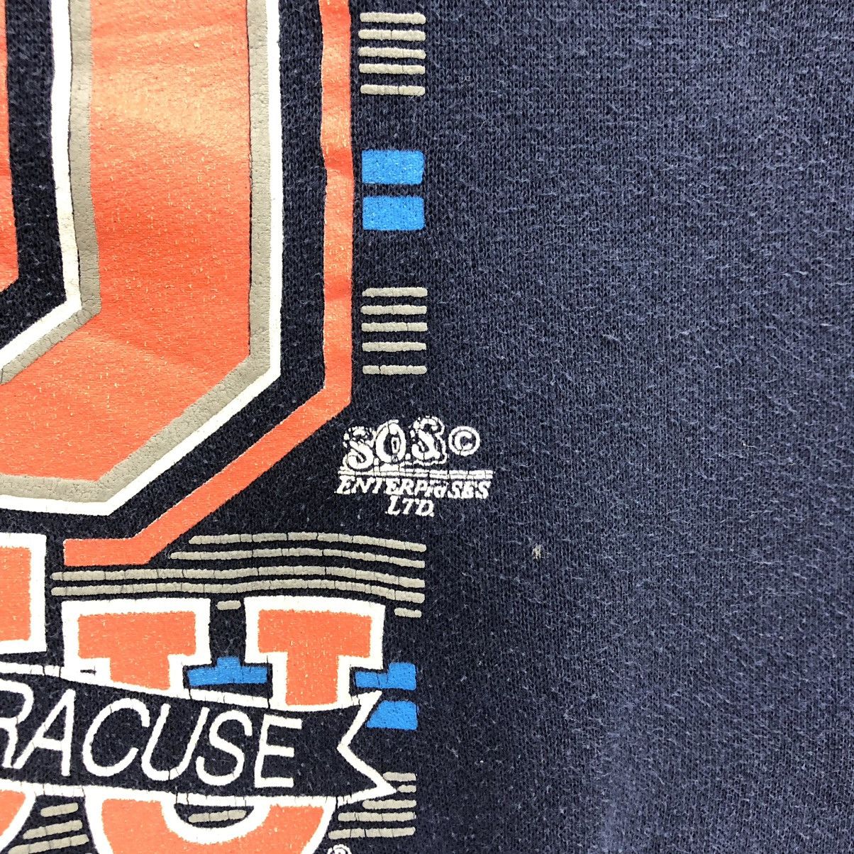 Ncaa - Vtg 90s Syracuse University Orangemen Fullprint Sweatshirt - 7