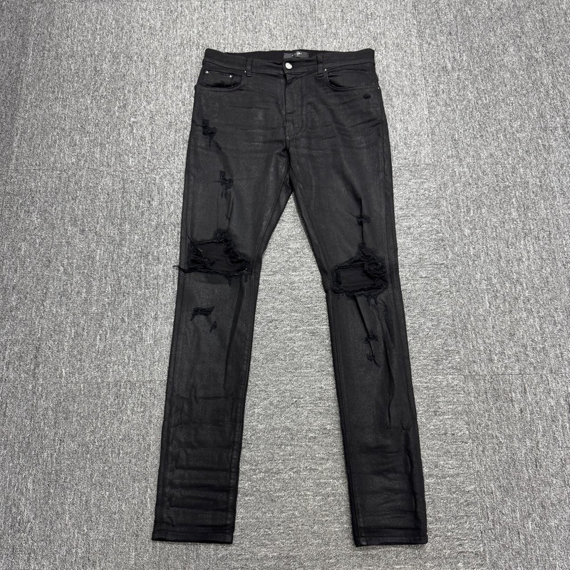 Amiri Black Distressed Jeans - 1