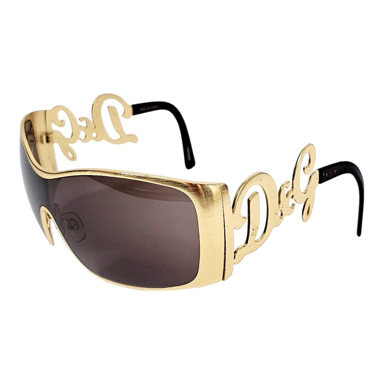Dolce & Gabbana Women's Black and Gold Sunglasses - 1