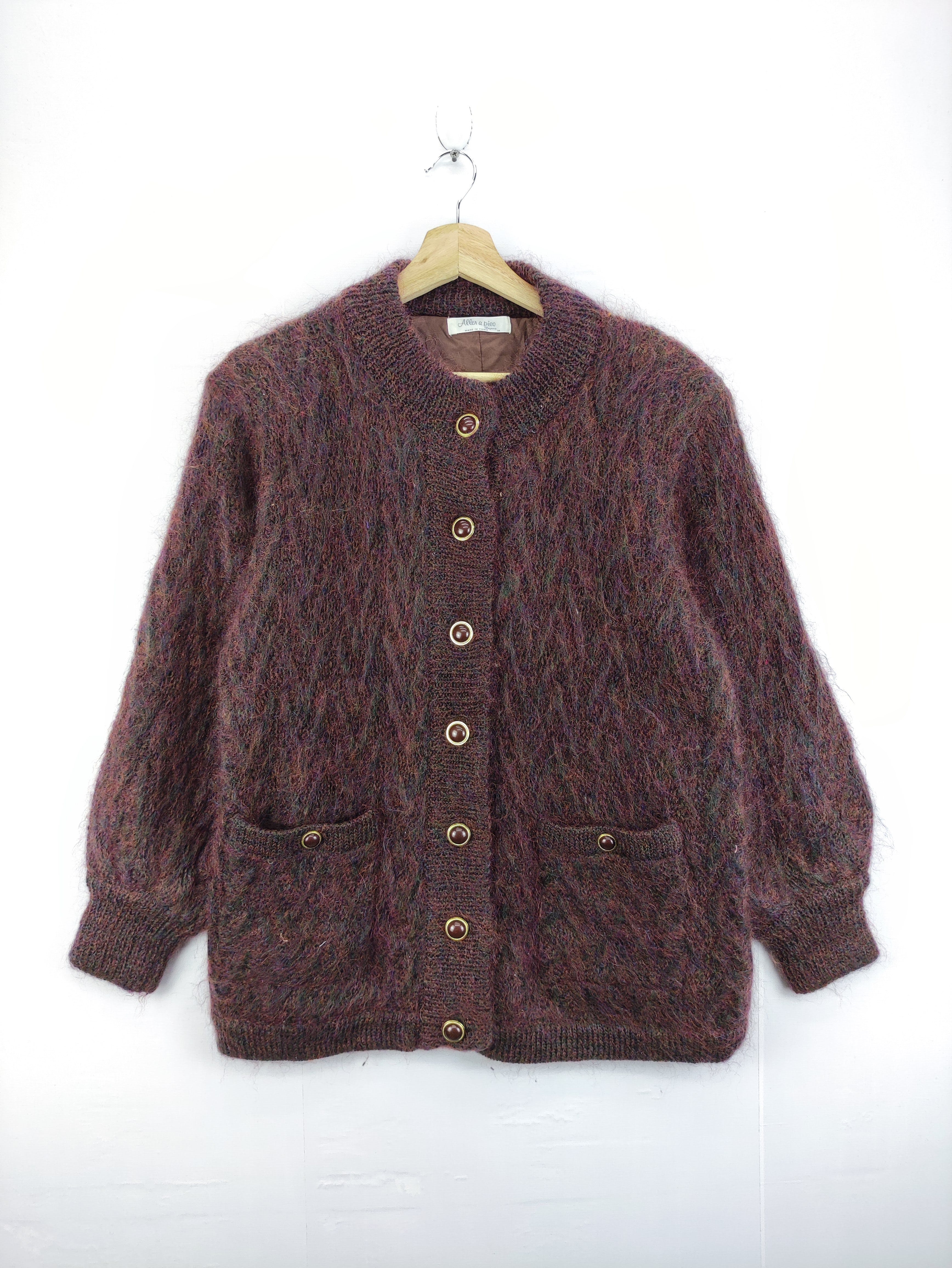 Vintage 90s Mohair Cardigan Button Up - 1
