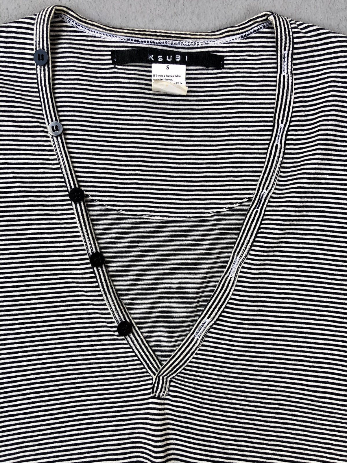 Ksubi Y Neck Stripes Tshirt - 3