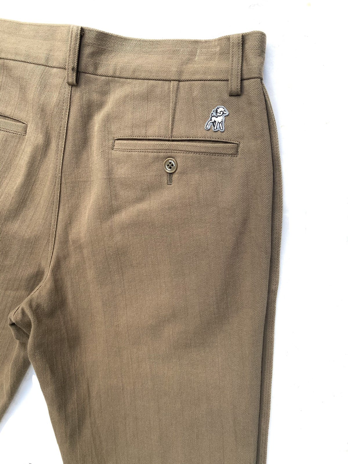 The Shepherd Undercover Herringbone Out seam Detail Pants