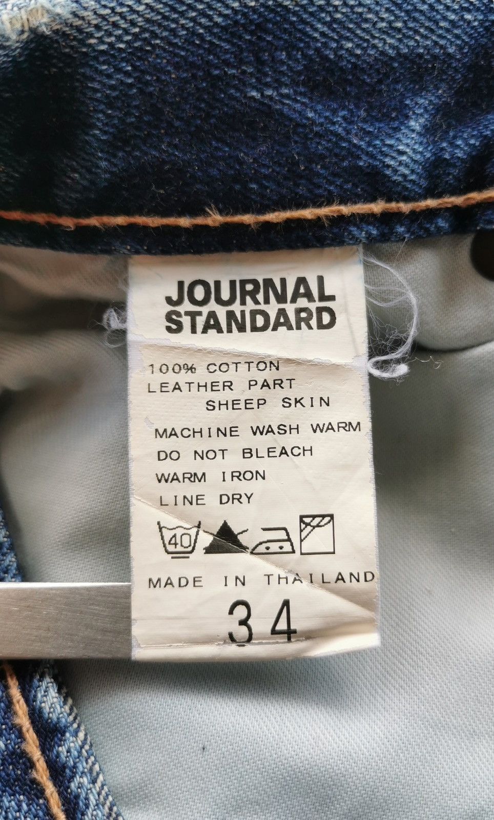 JOURNAL STANDARD SELVEDGE JEANS (SIZE 28 x 39.5) - 8