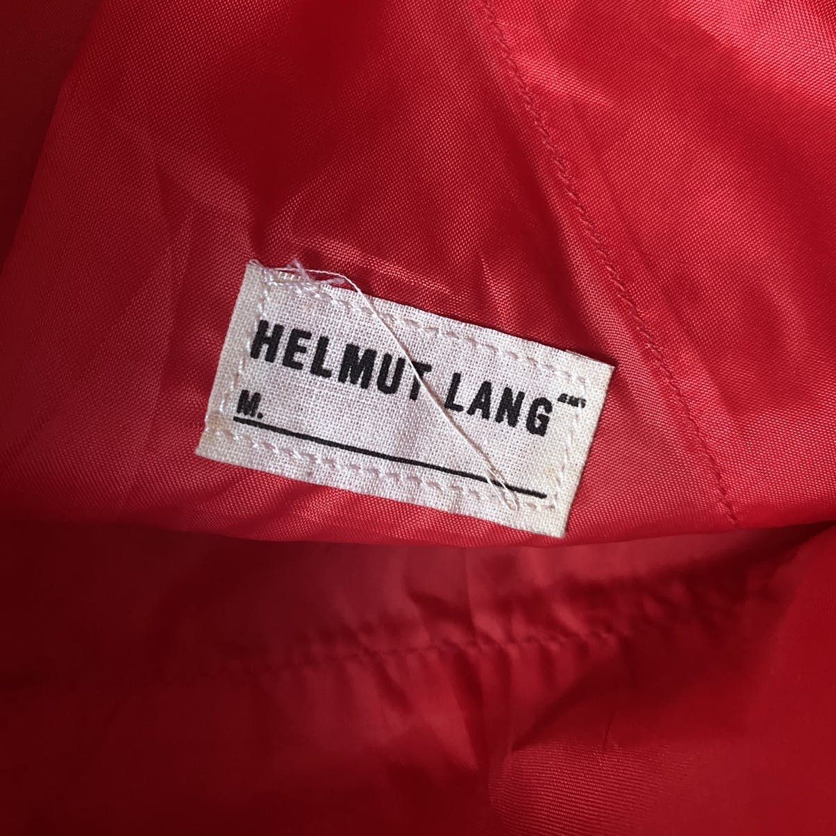 Helmut Lang Archive Red Nylon Drawstring Pants - 3