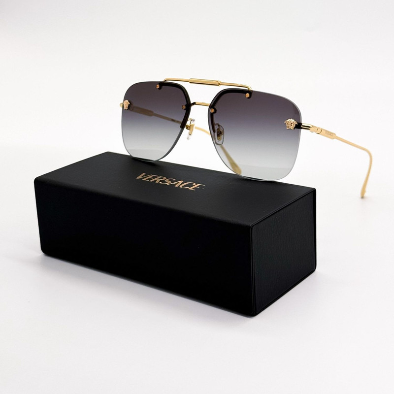New Verasce VE2296 100284 Unisex Gold Gray Pilot Frame Unise - 1