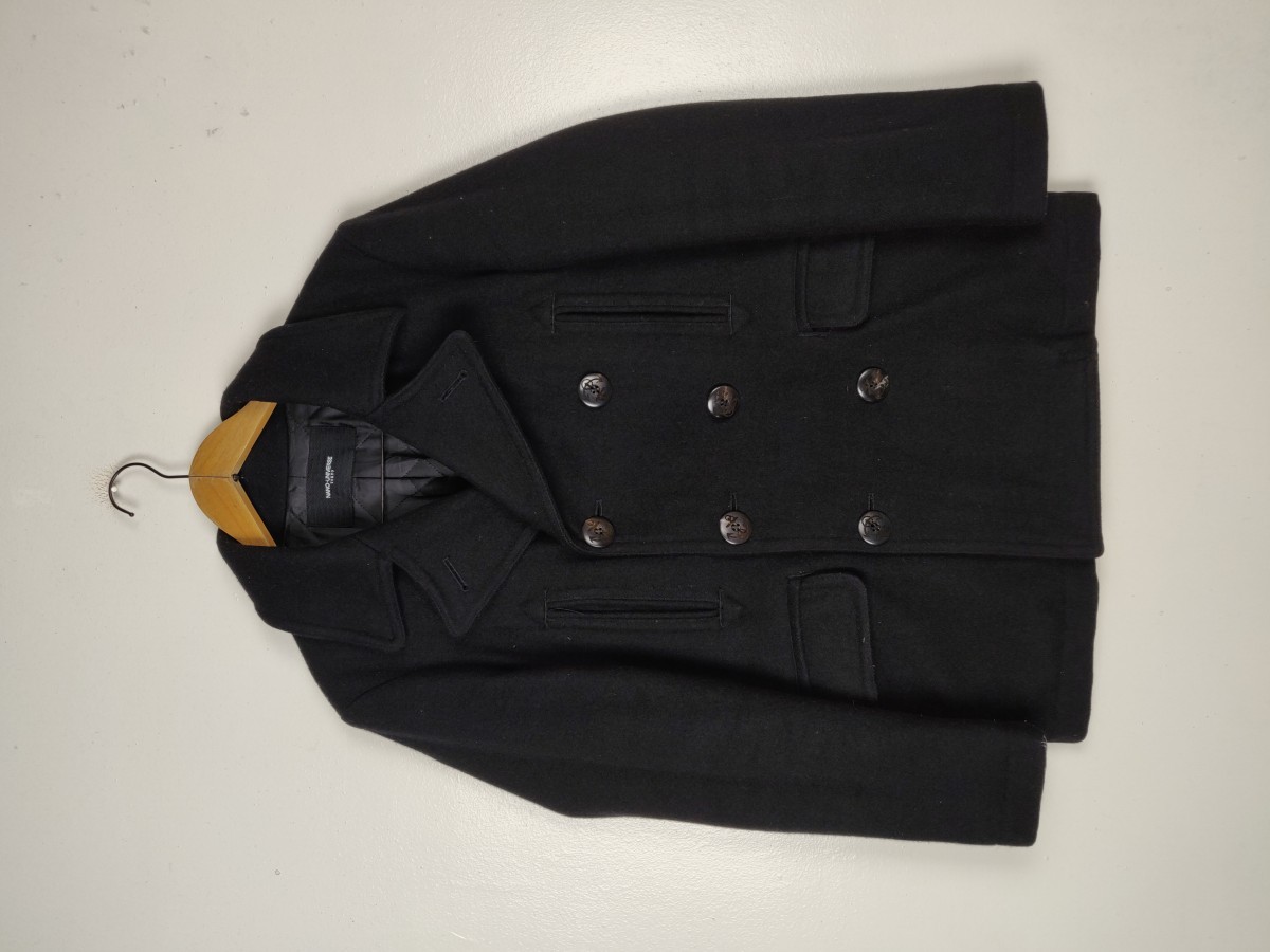 Nano Universe - Japan Double Breast Coat Wool Jacket - 2
