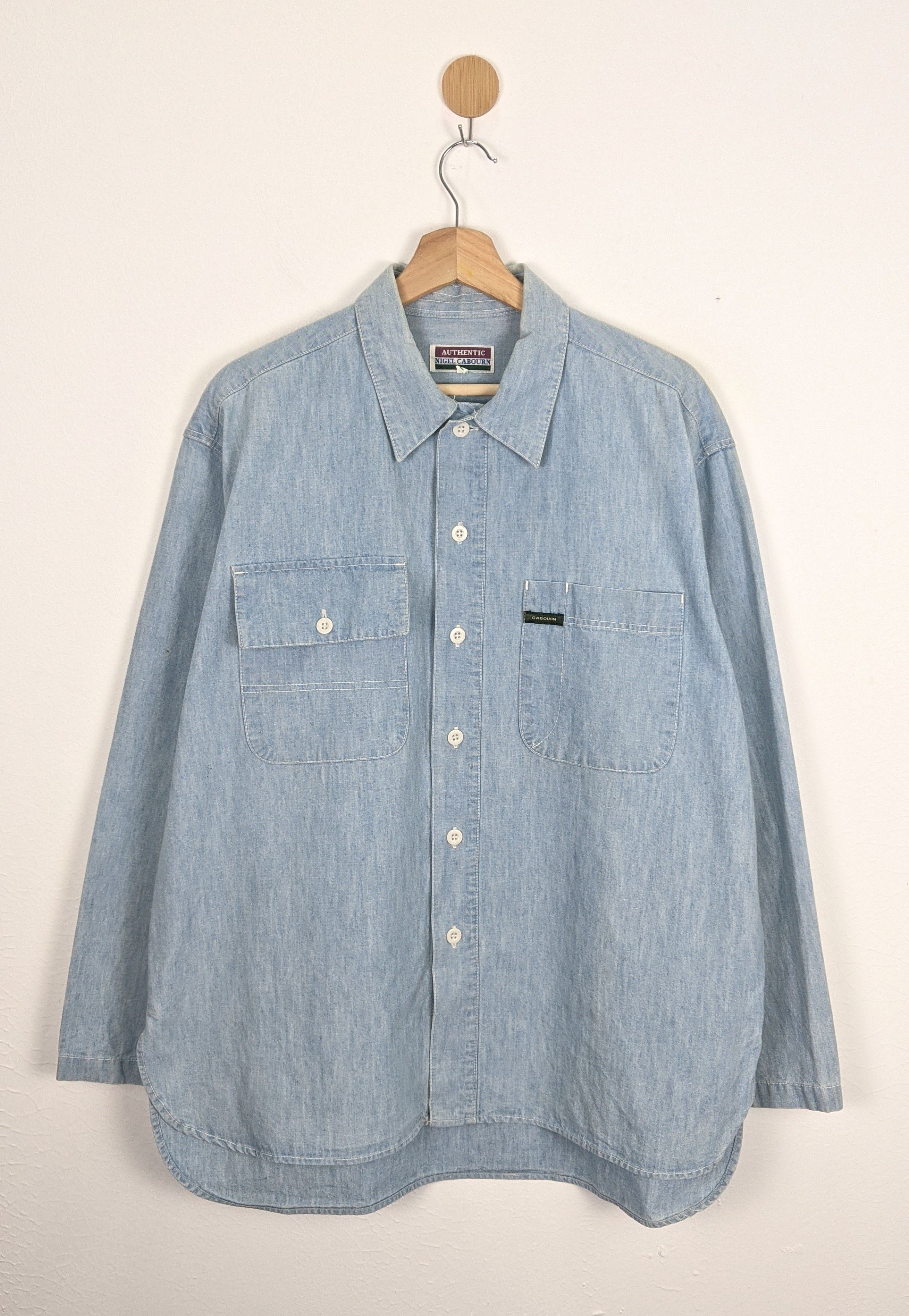Nigel Cabourn Jeans denime button front designer shirt - 1
