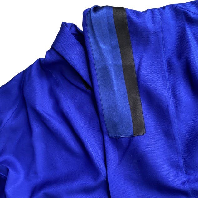 Haider Ackermann Oversize Blue Silk Kimono Shirt - 2