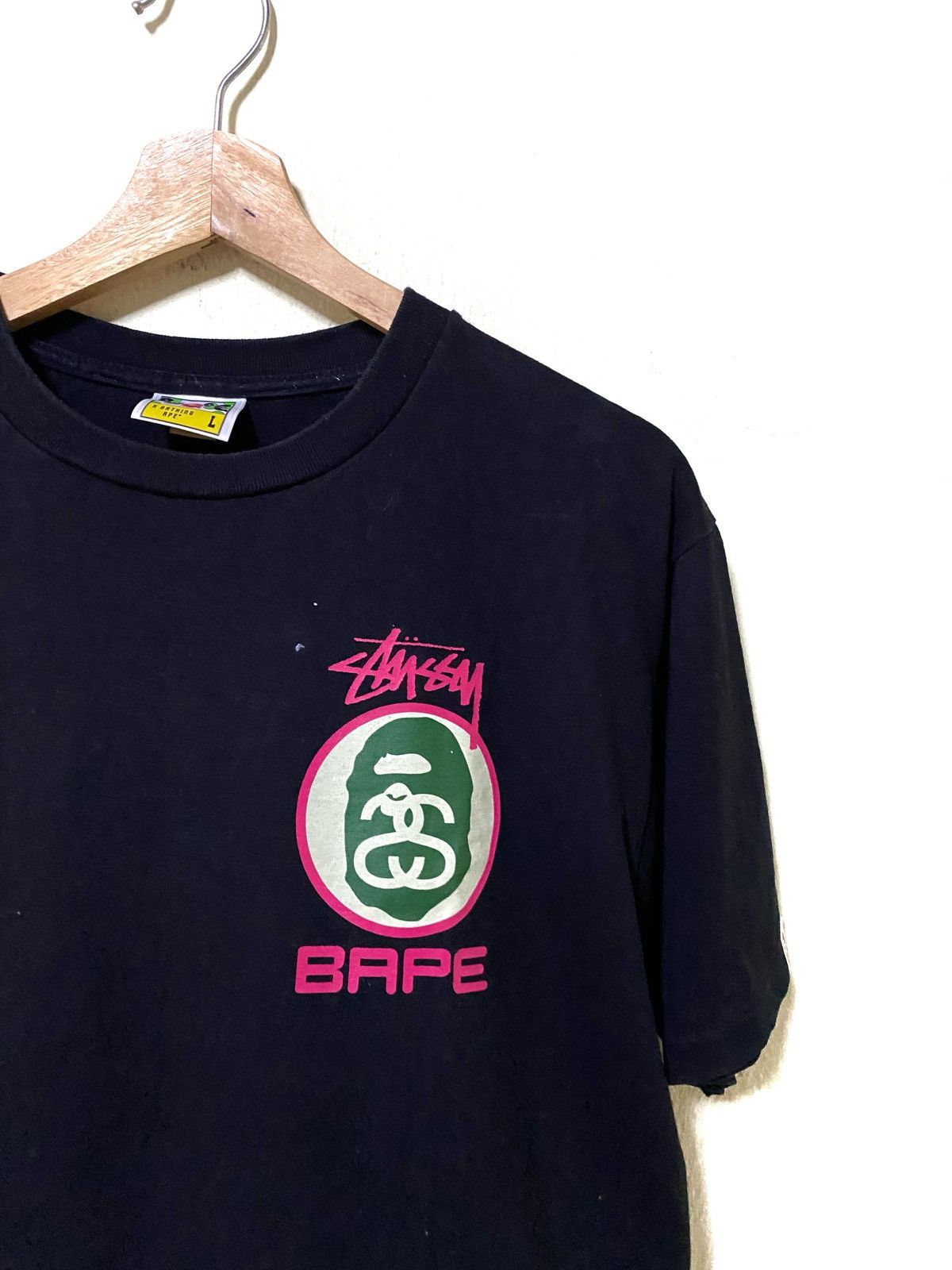 A bathing Ape BAPE X Stussy Collaboration Tshirt - 2