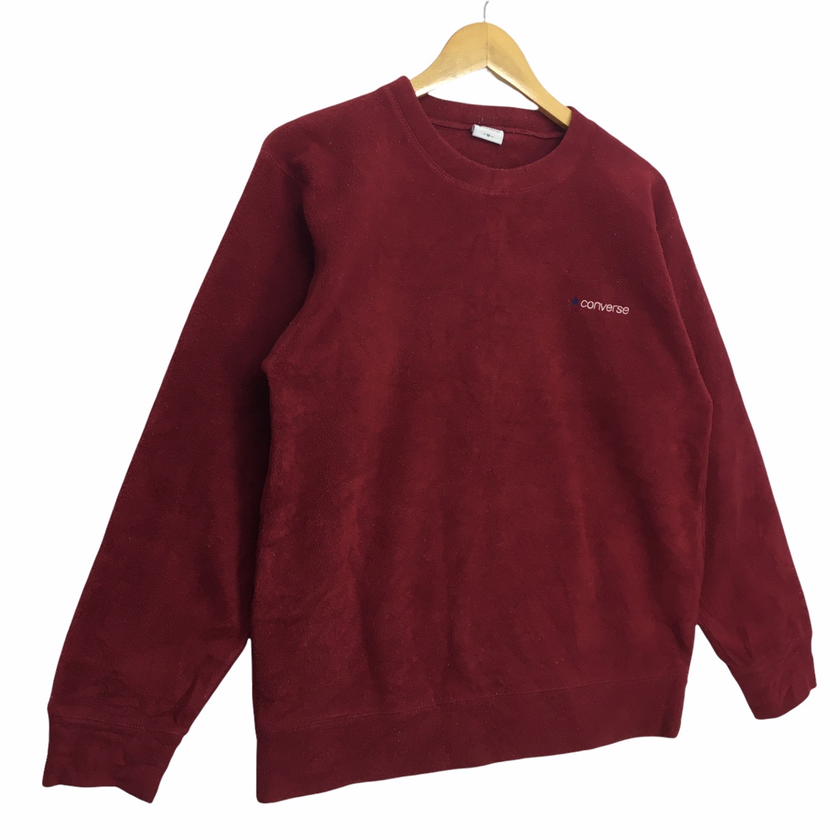 Vtg CONVERSE USA Jack Purcell Red Fleece Sweatshirt Sweater - 3