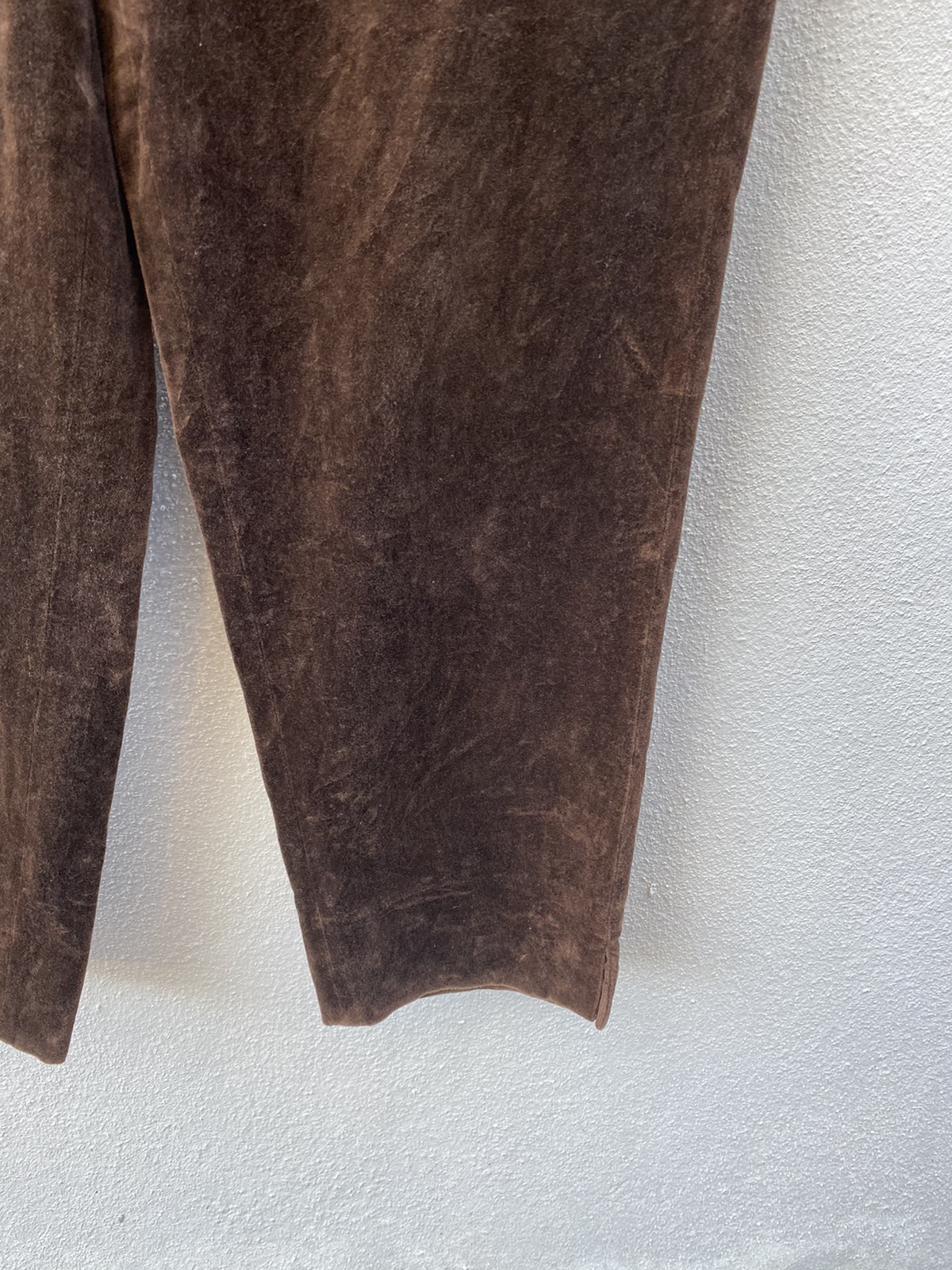 Vintage Dries Van Noten Brown Velvet Trousers - 5