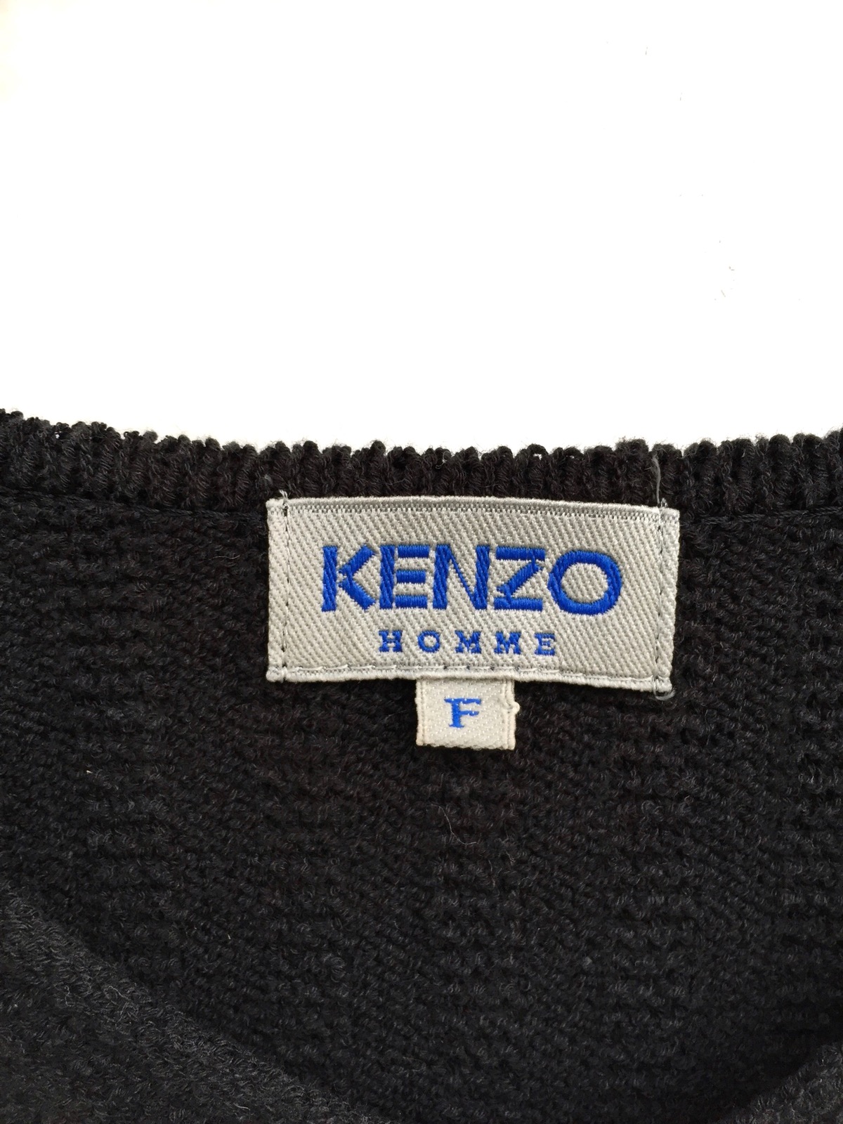 Vintage Japanese Brand Kenzo Hand Knit Black Sweatshirt - 6