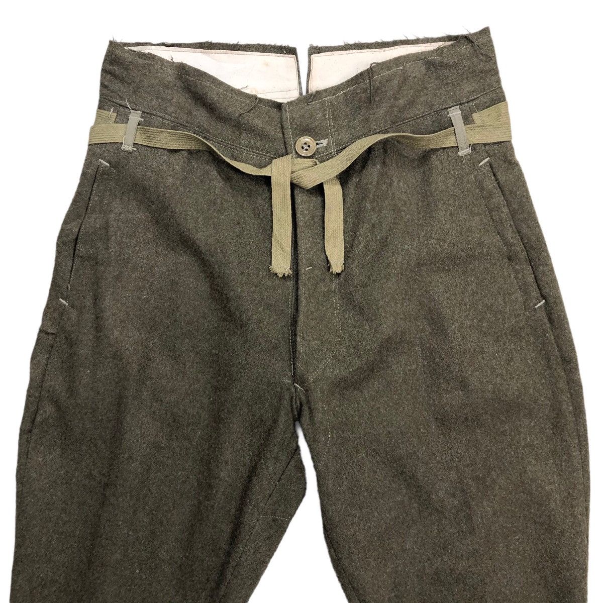 Vintage Wool Pants Military Style - 5