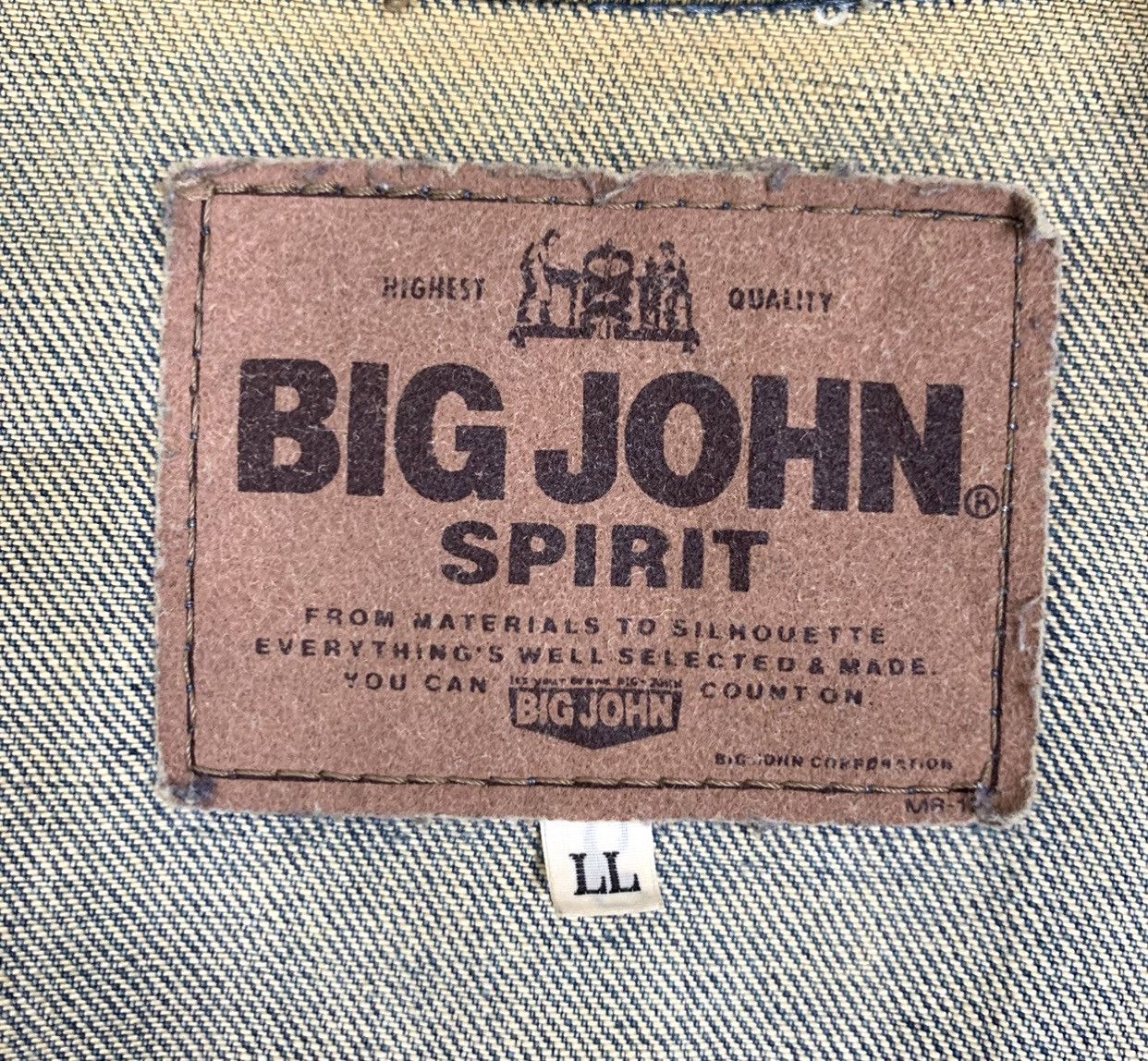 Vintage 80s Big John Spirit Button Denim Jacket Size M - 10