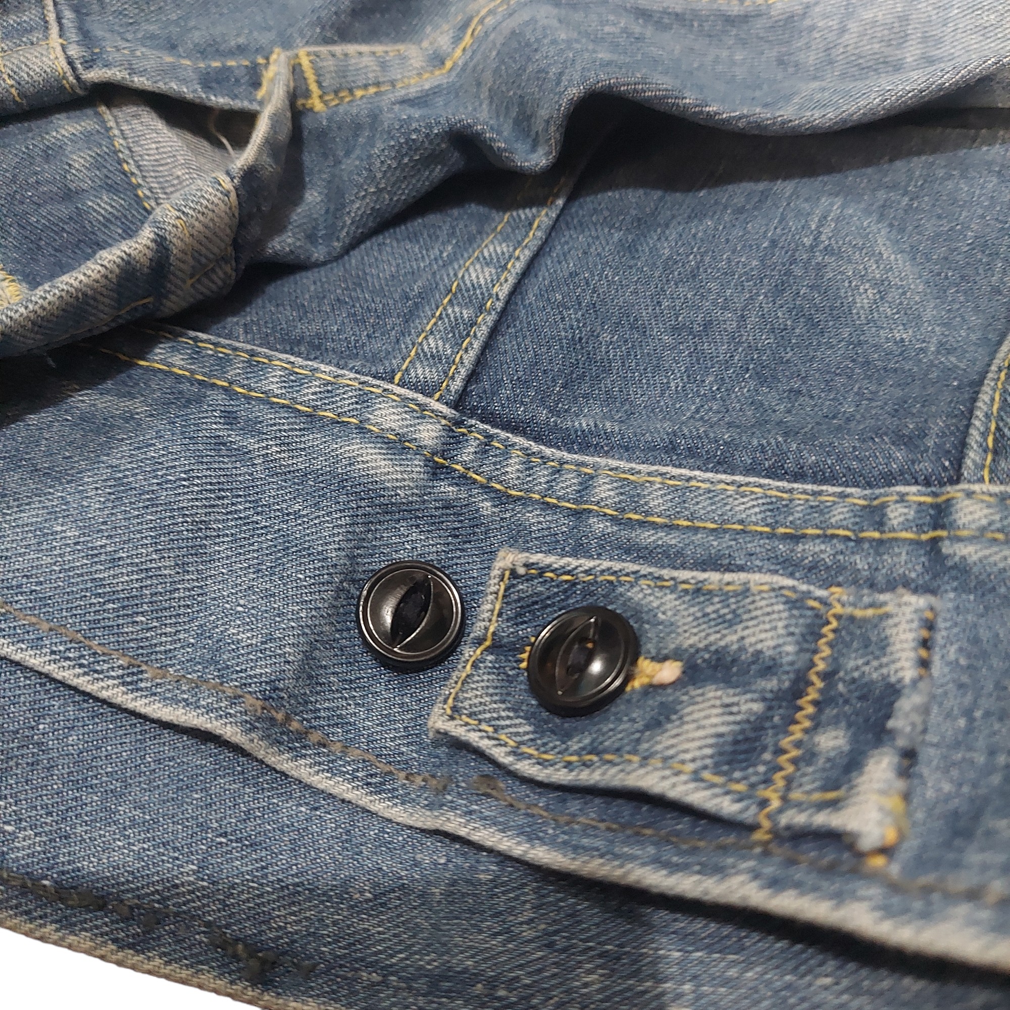 Vintage Lee 101-J union Size 36 Sanforized Denim Jacket  made in USA - 6