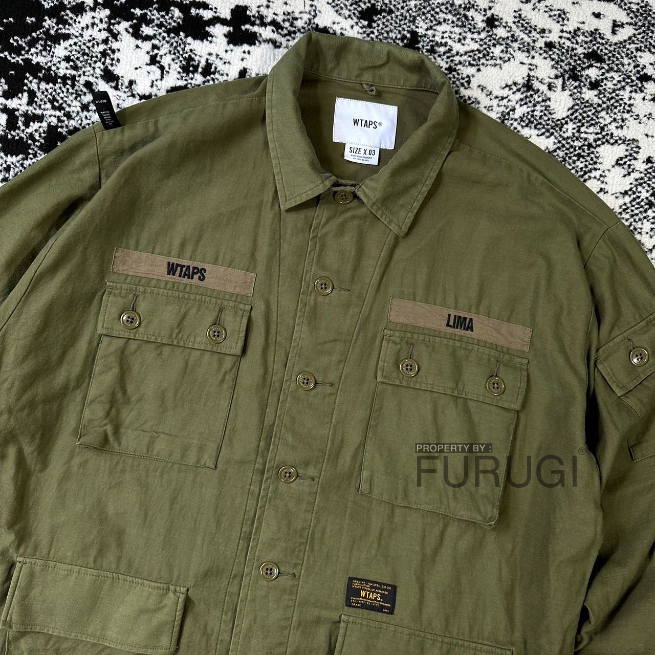 WTAPS JUNGLE LS01 SHIRT. COTTON. SATIN S