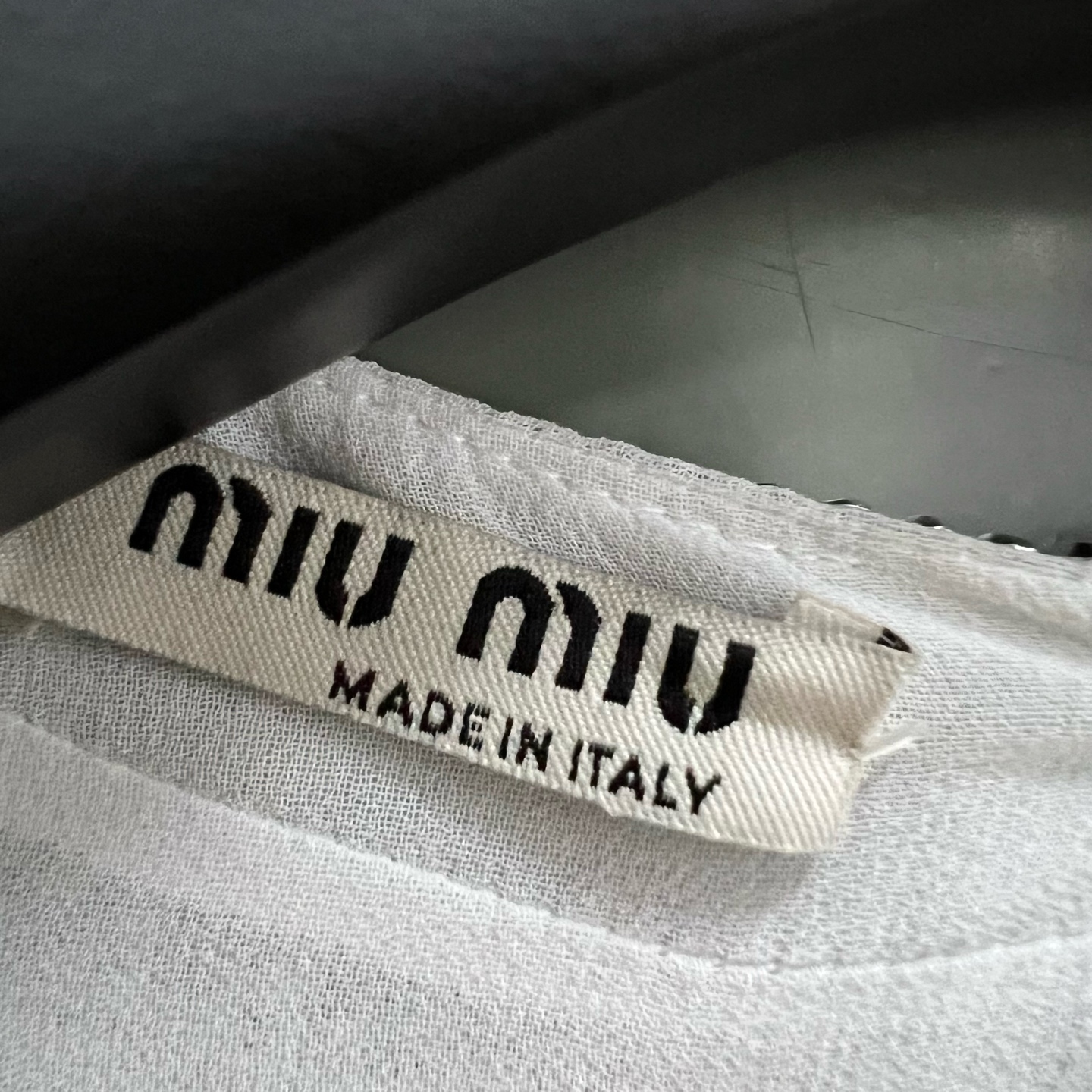 Miu Miu diamond-covered long-sleeved top - 3