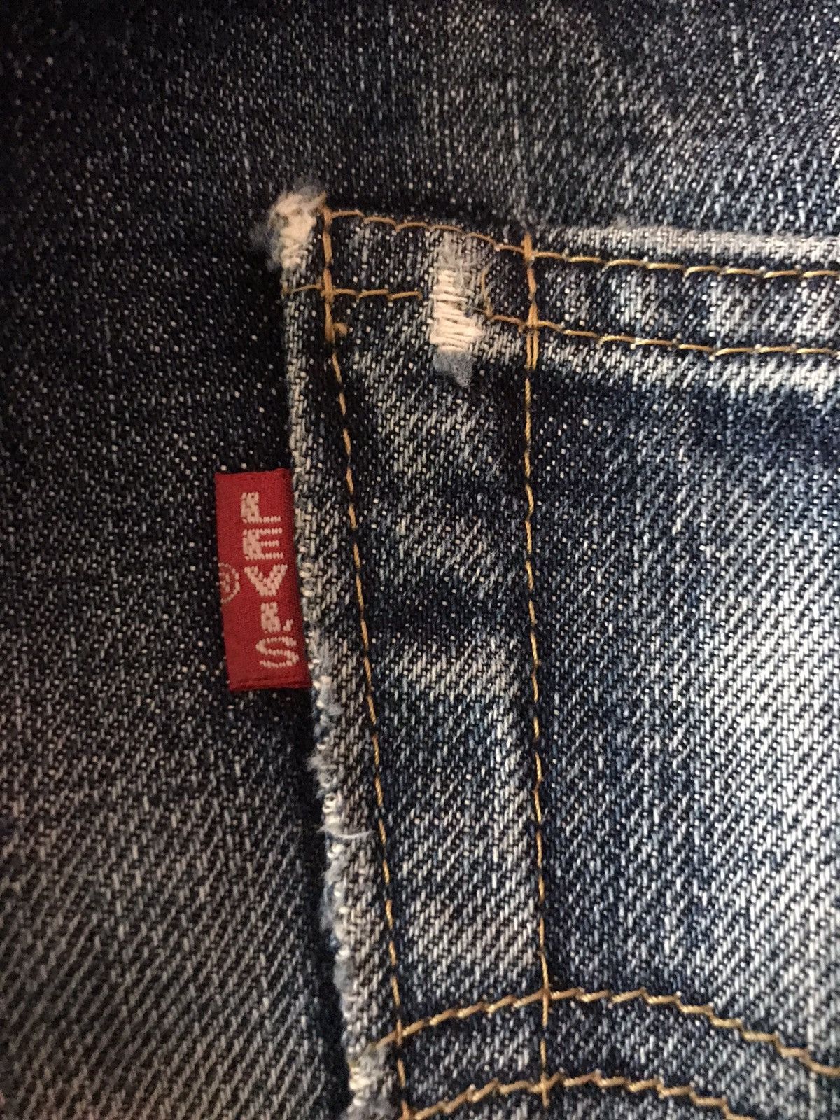 Levis Vintage Lot 503B Big E Selvedge Distressed Jeans - 8