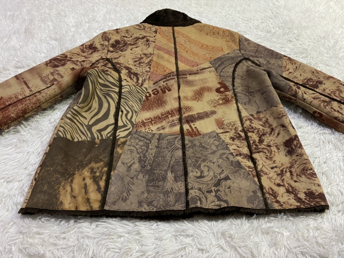 Japanese Brand - Chic Fleur Faux Fur Lined Fullprint Jacket - 5