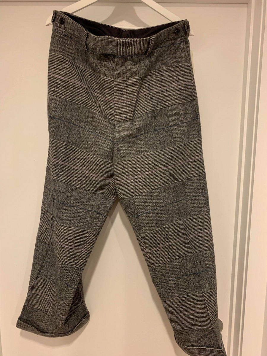 winter glencheck wool pants - 4