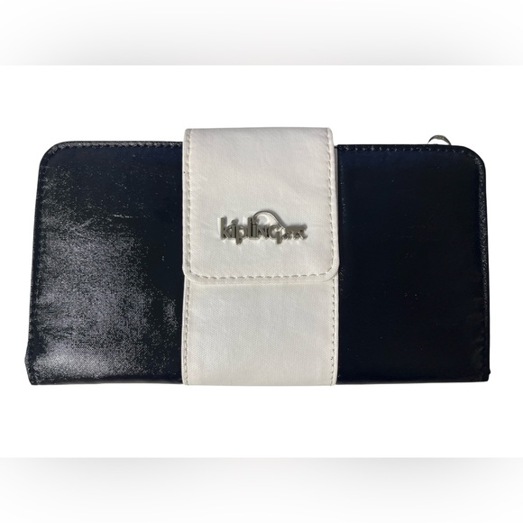 Kipling Women's Black / White Nylon Large Fashion Wallet and Clutch - 1