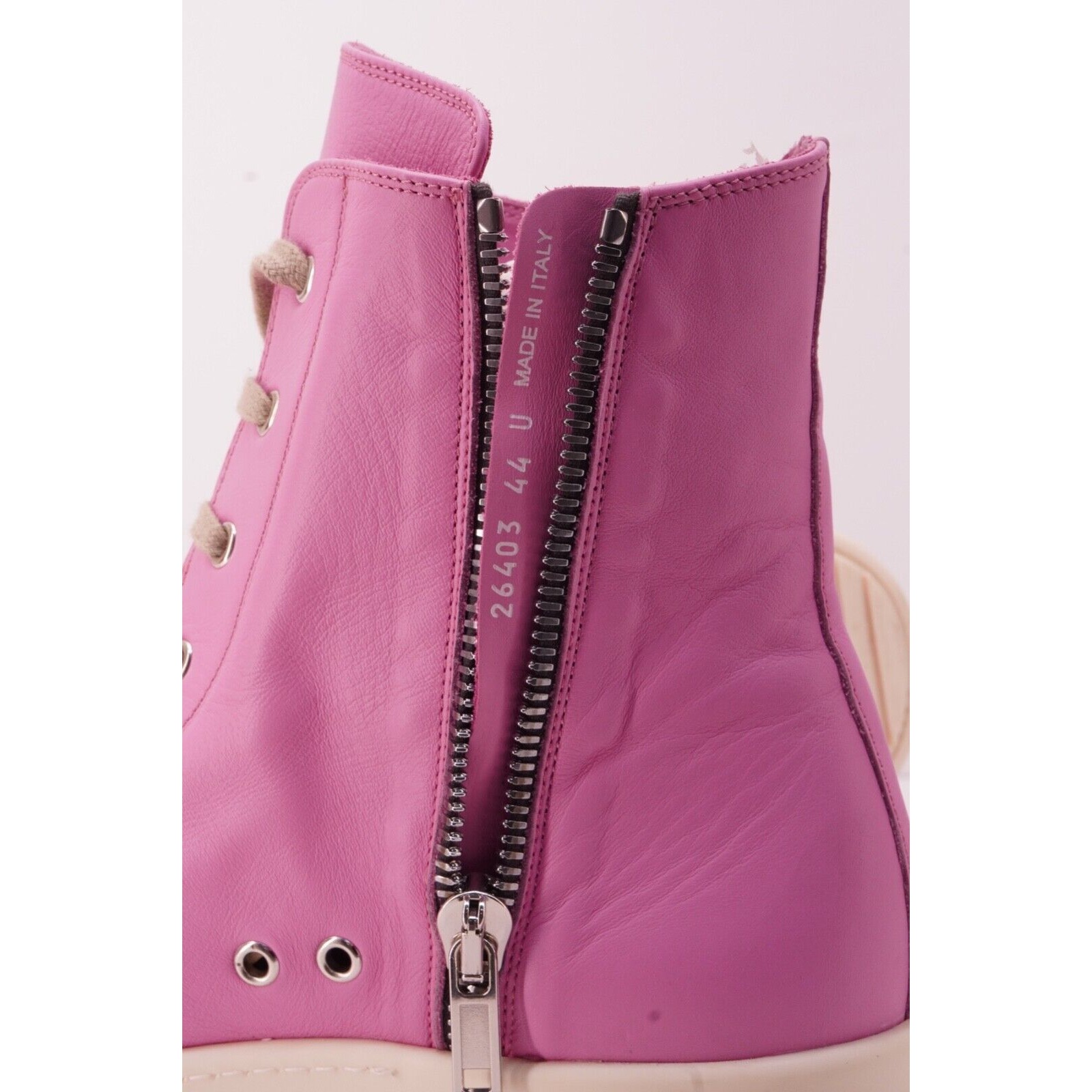 Ramones Pink High Top Sneaker Pink SS21 Side Zipper - 16