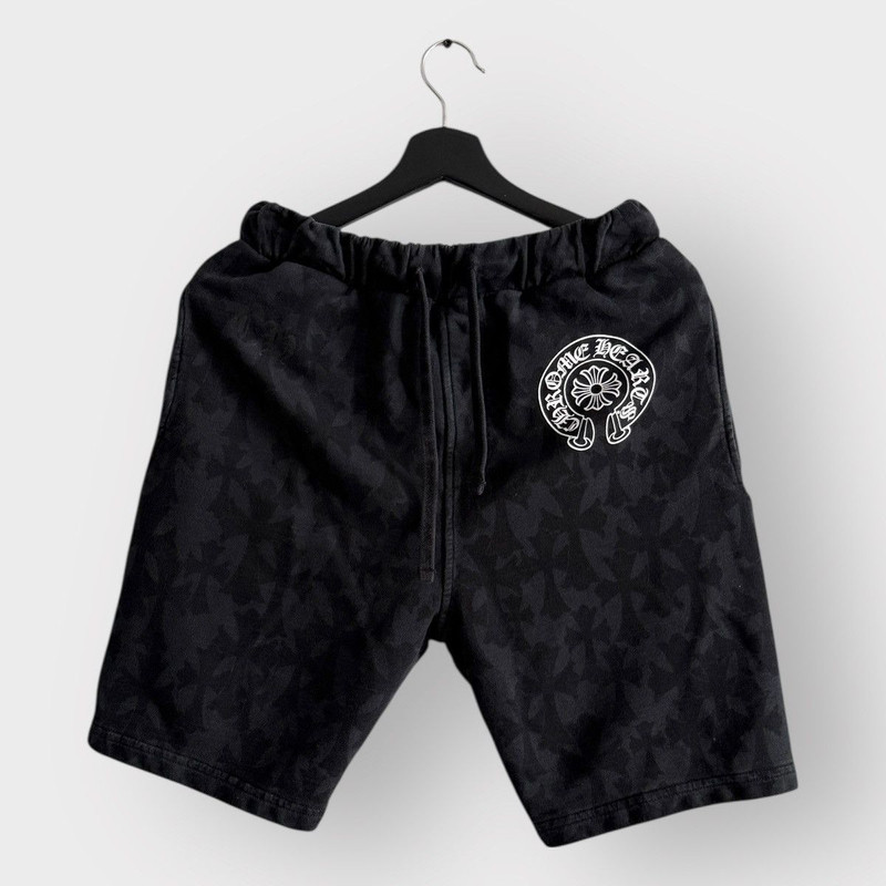 RARE! Chrome Hearts Cemetery Monogram Sweatshorts - 1