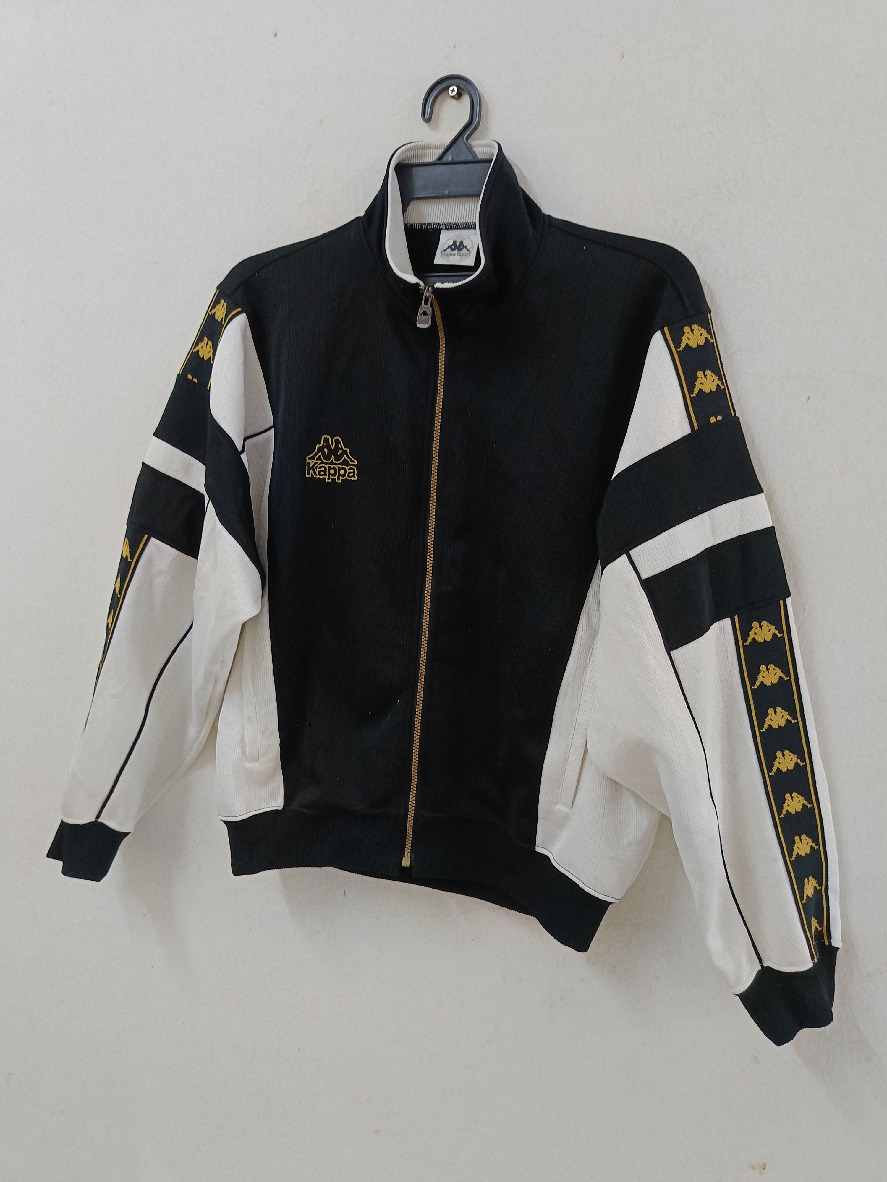 Vintage Kappa Track Jacket Black White Zip Up Windbreaker - 5