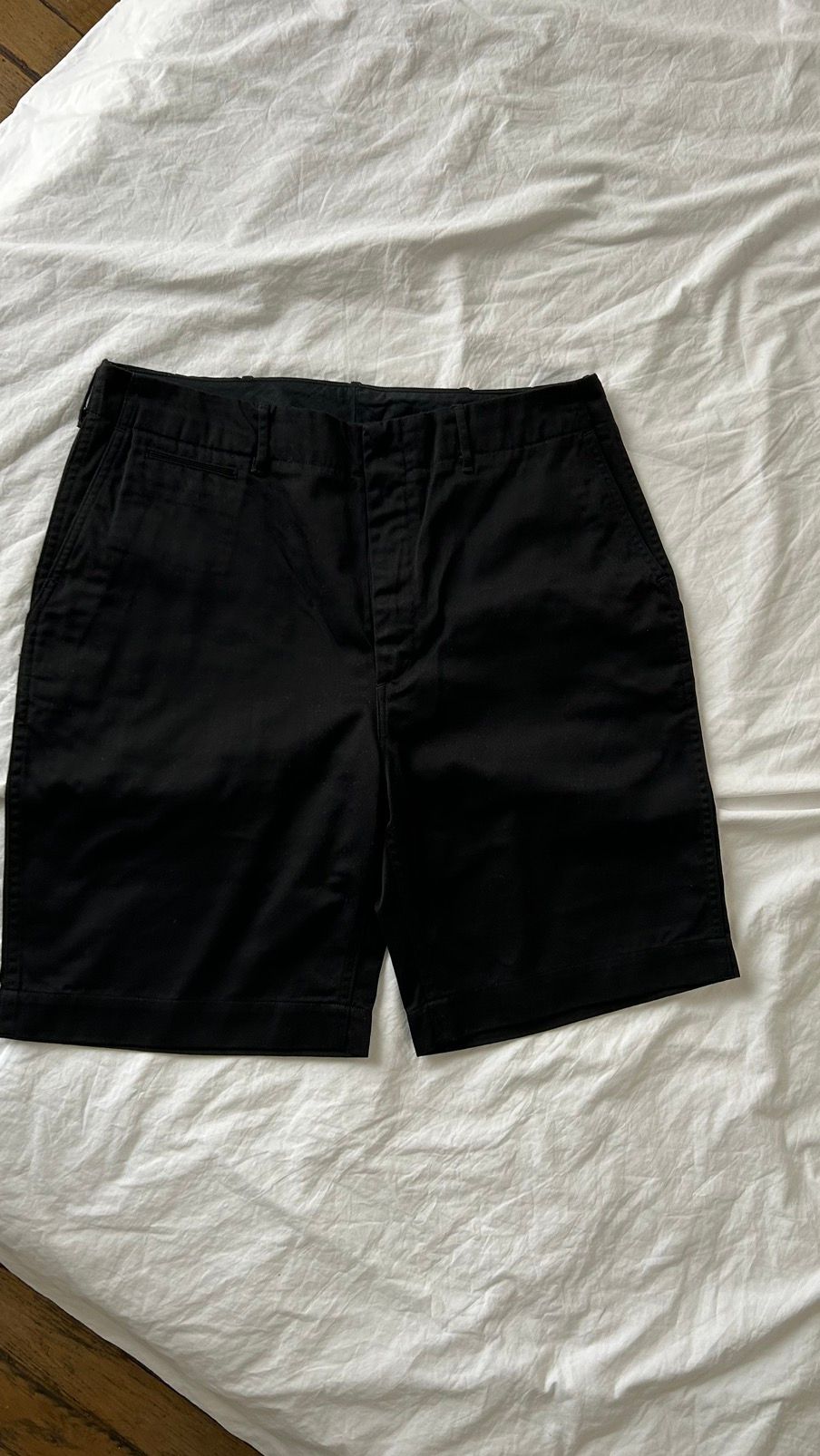 new . chino shorts black 34 mij nanamica - 2