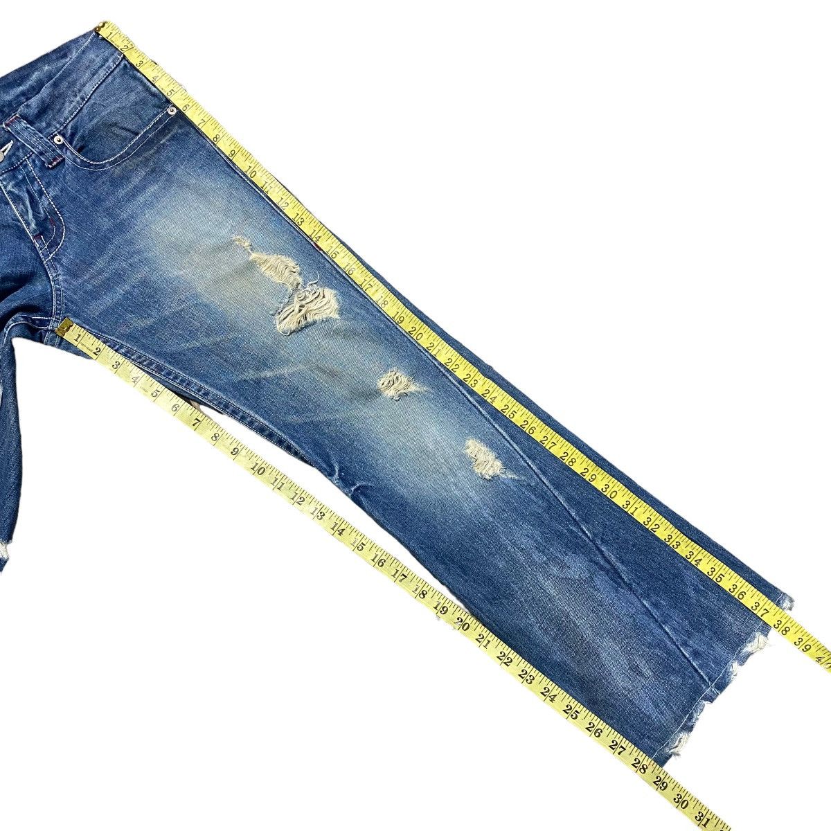 Japanese Brand - Tornado Mart Distressed Denim Flare Jeans - 18