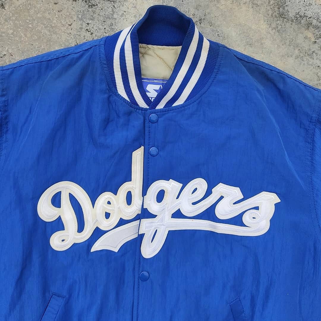 MLB - Vtg STARTER LA Dodgers Nomo 16 Nylon Baseball Jacket - 4