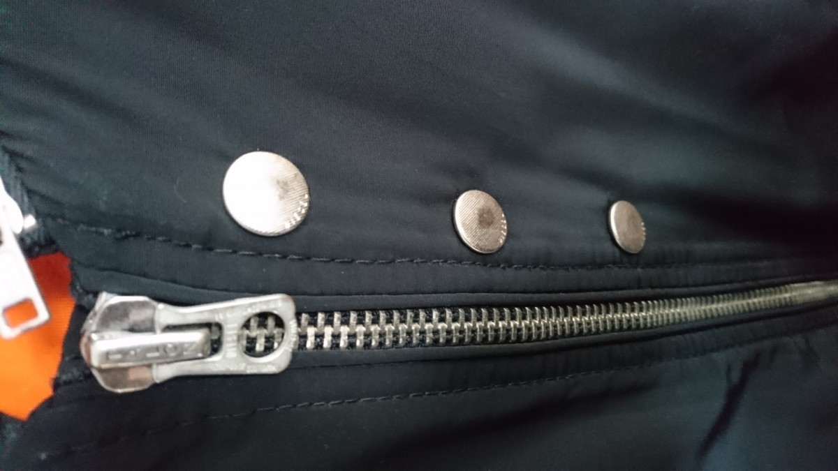 Rare Black Detail Collar Zipper Bomber Jacket - 3