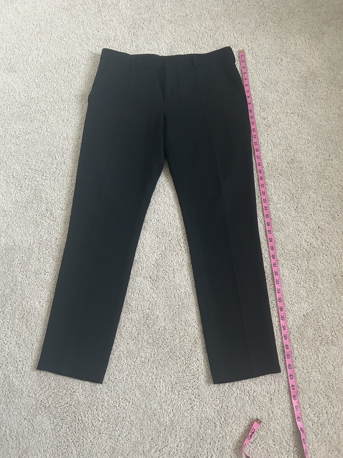 ANN DEMEULEMEESTER Straight-leg Laine Trousers Black Size L - 4