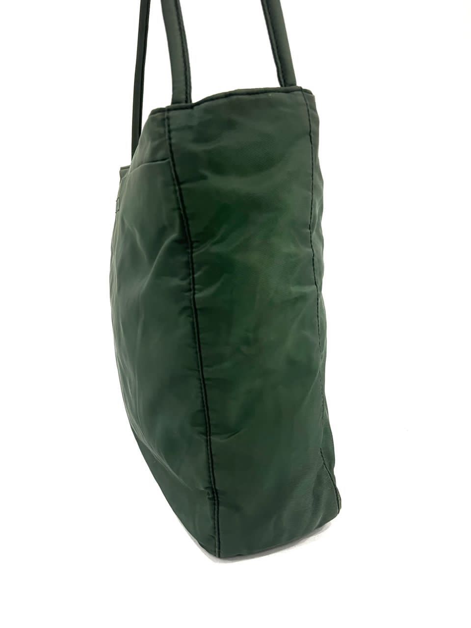 Authentic Vintage Prada Tessutto Nyalon Green Shoulder Bag - 4