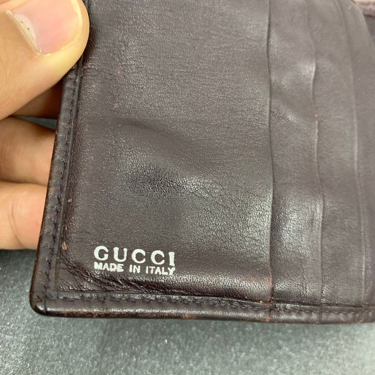 Thrashed Gucci Leather Wallet - 5