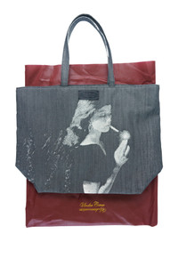 UNDERCOVER Undercover Cindy Sherman Smoking Denim Tote Bag