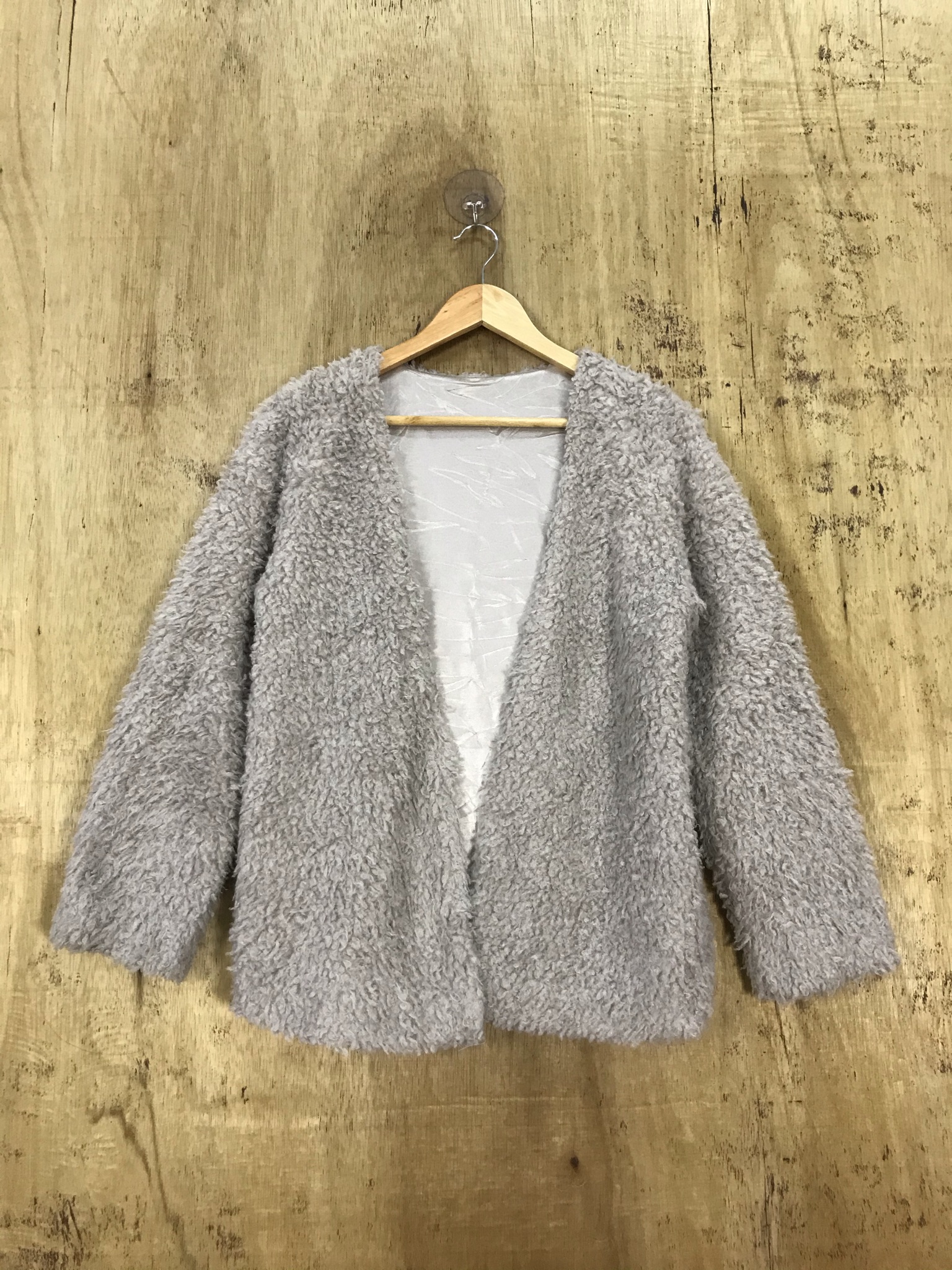 Japanese Brand - Unbrand Mohair Cozy Soft Fur Shaggy Open Knit Cardigan - 1