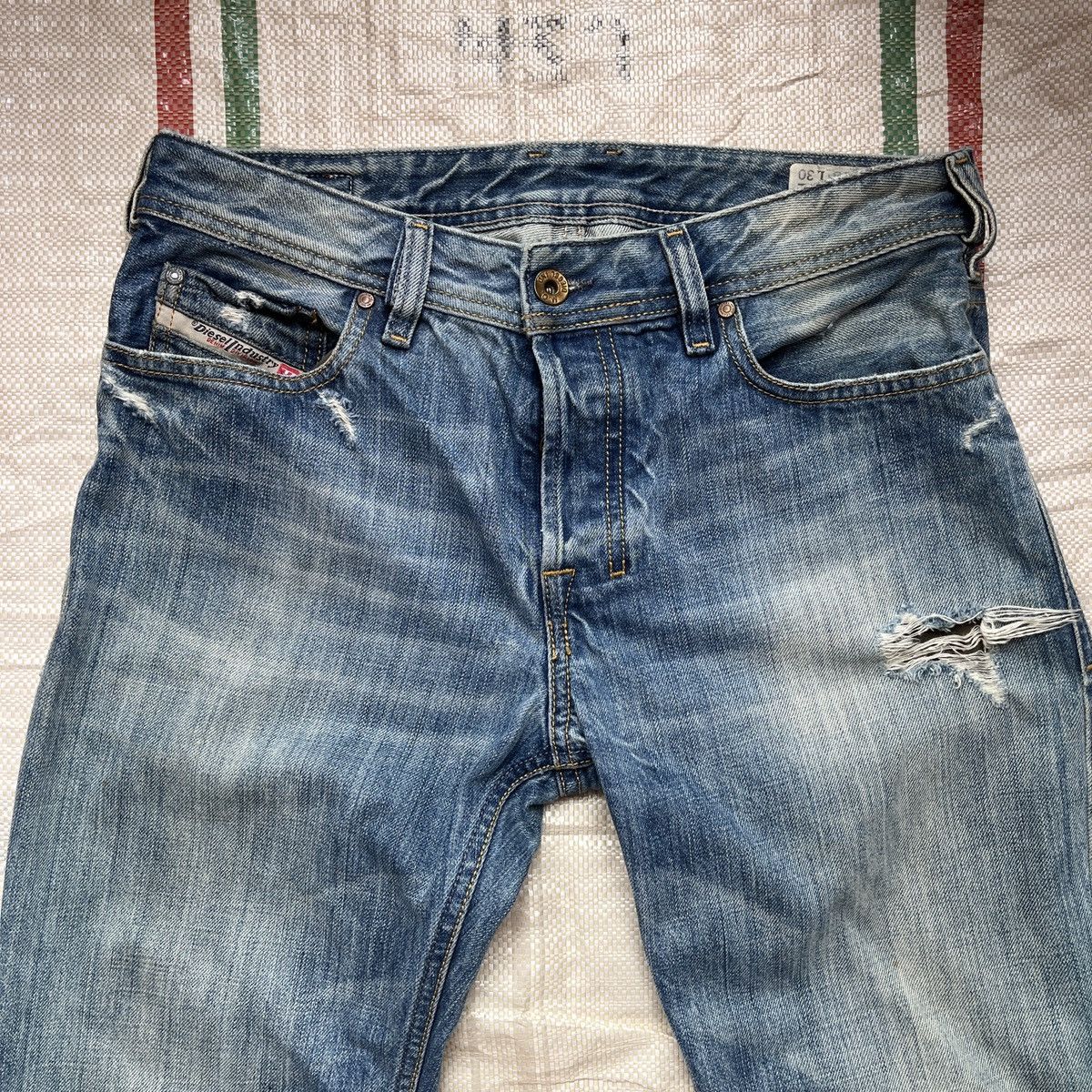 Distressed Diesel Black Zatiny Denim Jeans Made In Italy - 5