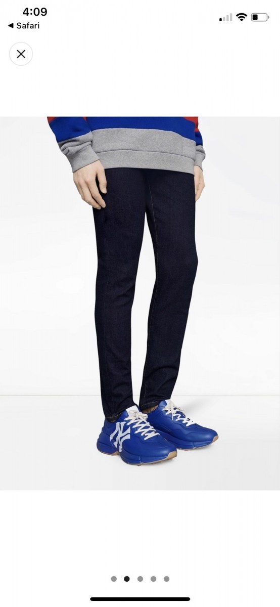 Gucci Rhyton Leather Sneaker 'NY Yankees', Men's Fashion, Footwear