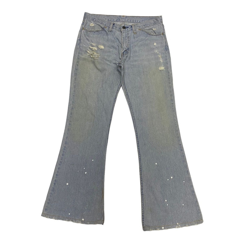 VINTAGE LEVIS 646 PAINTER DENIM FLARE BOOTCUT PANTS - 1