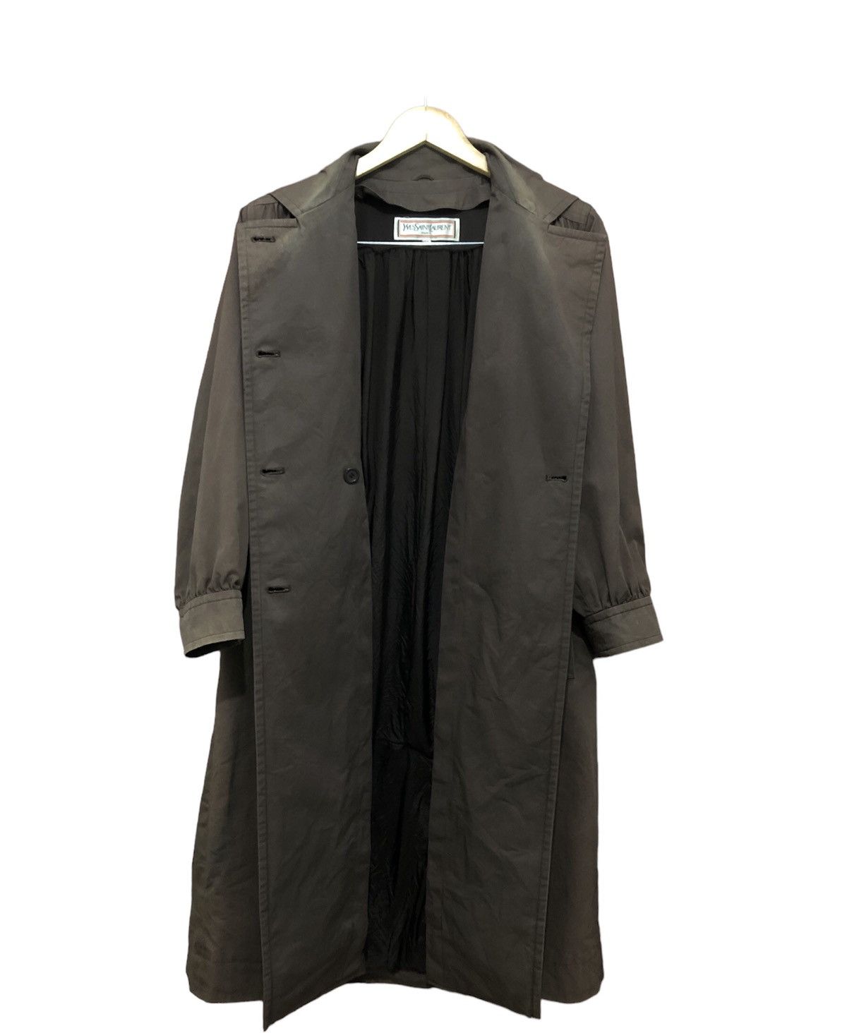 Vintage Yves Saint Lauren Trench Coat Double Breasted Jacket - 3