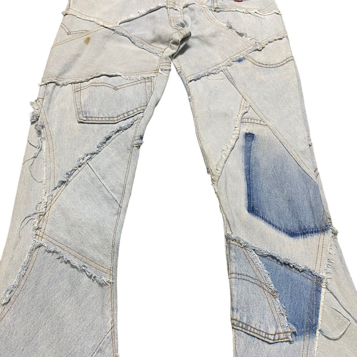 Levis X Jungle Cat Reconstruct Denim Flare Jeans - 6