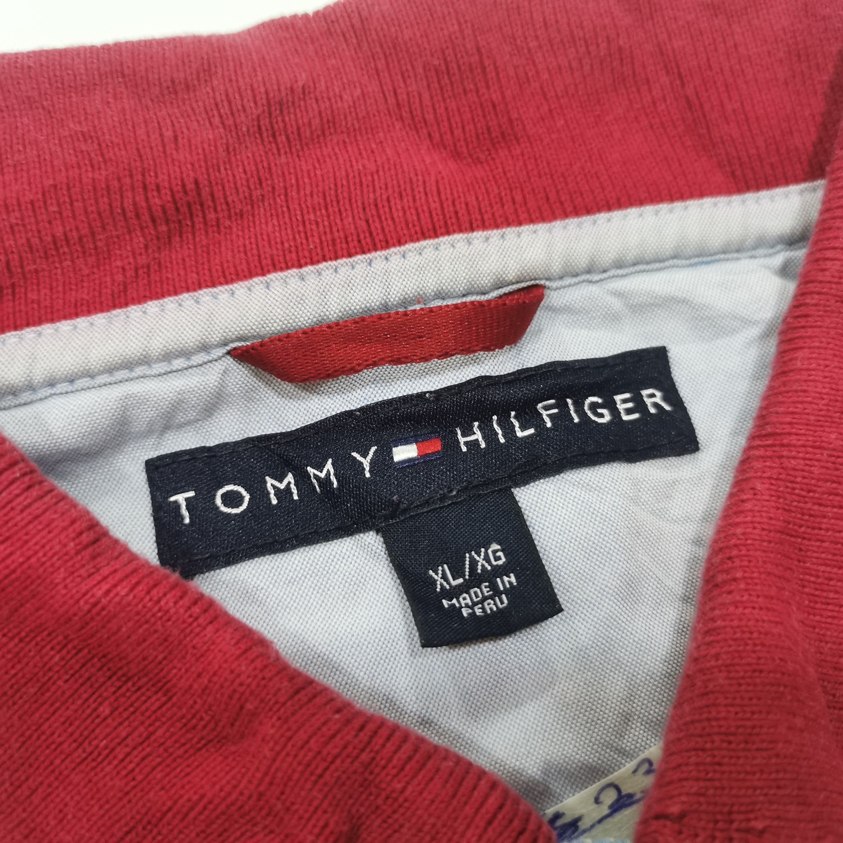 Vintage Tommy Hilfiger Retro Striped Polo Shirt - 5