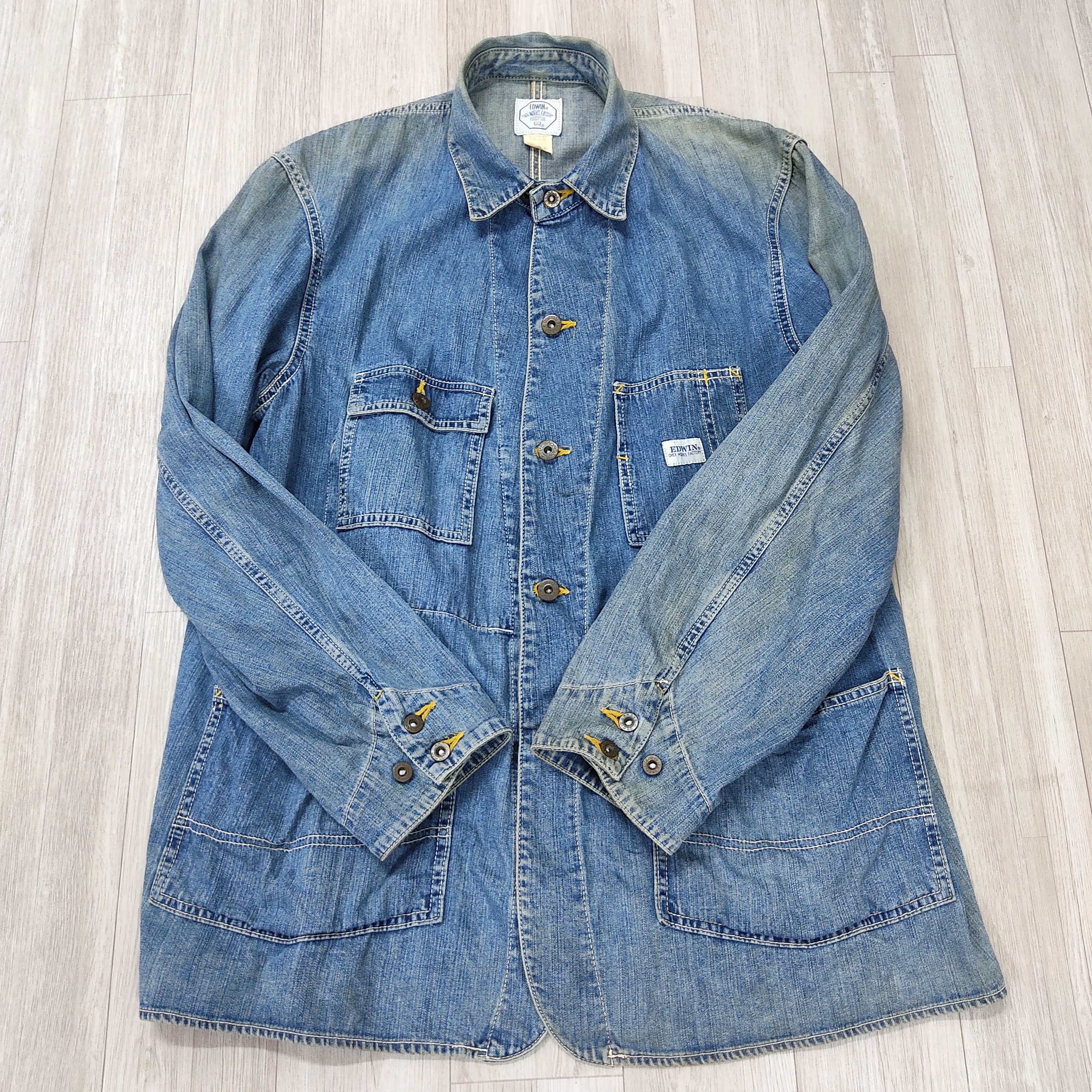 Vintage EDWIN Over Works Factory Chore Jacket - 5